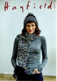 Knitting Pattern - Hayfield 10333 - Soft Twist DK - Ladies Hat & Scarf